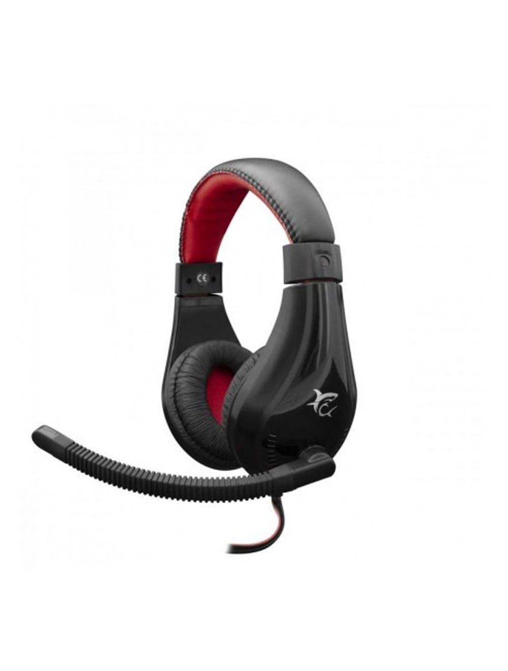 استمتع بصوت قوي مع White Shark Headset GH-2040 Black/Red من Cairo Drop، تصميم مريح، اتصال 3.5mm، وضمان سنة. Gaming comfort & clarity.