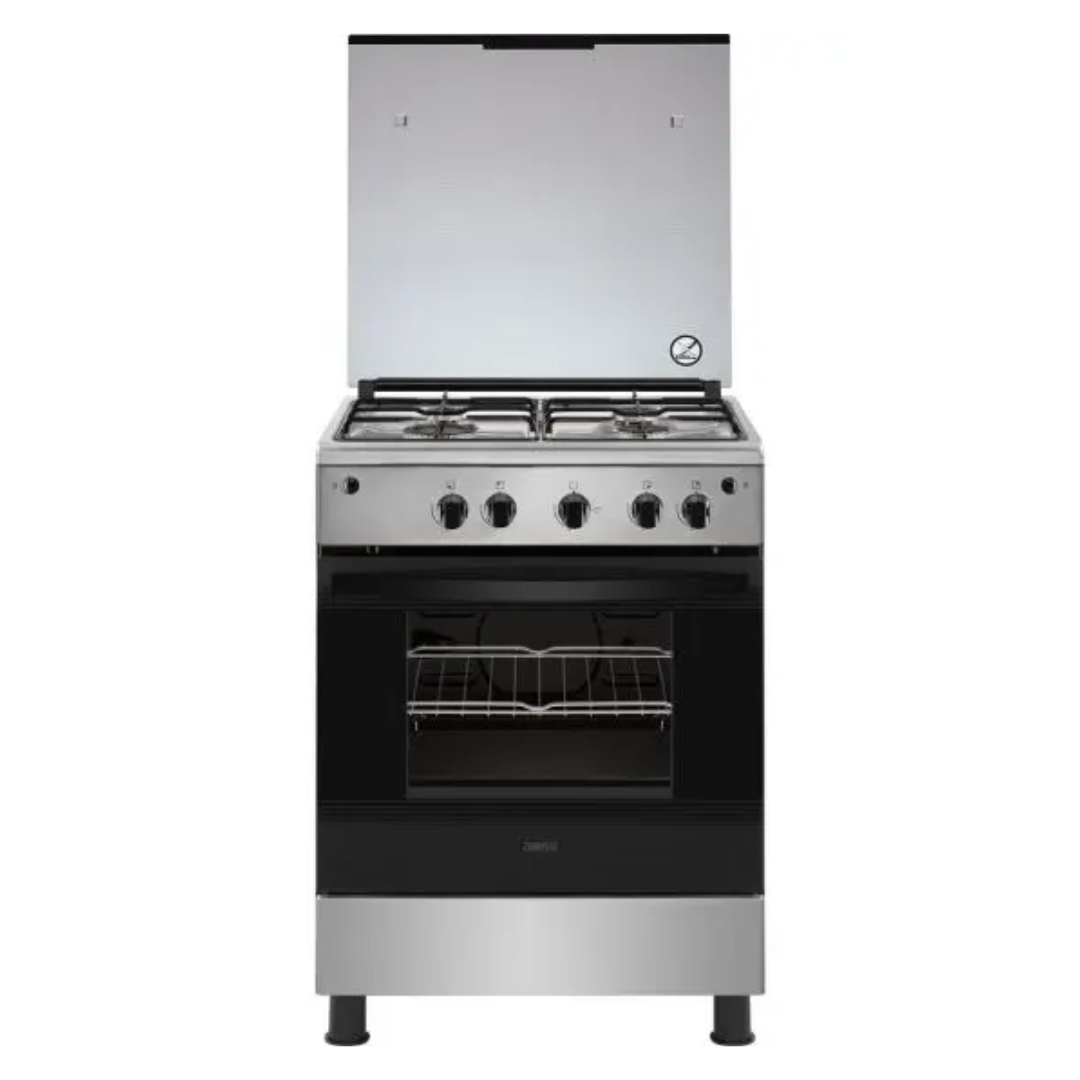 Zanussi Steelplus 4-Burner Gas Cooker With Gas Oven - ZCG622A6XA -6502