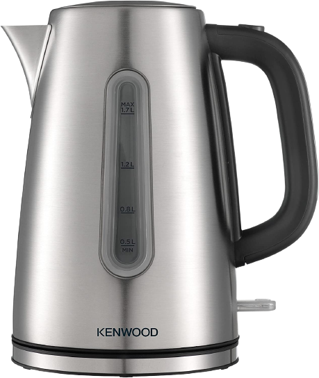 Kenwood Stainless Steel Kettle 1.7L Cordless Electric Kettle 3000W With Auto Shut-Off & Removable Mesh Filter Zjm11.000Ss Silver/Black