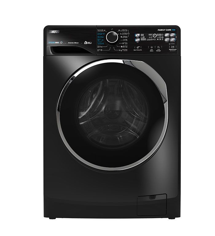 غسالة زانوسي 7 كجم ببخار وإنفرتر موفر للطاقة، أداء قوي وتصميم أنيق مع ضمان وتوصيل سريع | Zanussi 7kg SteamMax washer with inverter & steam care.