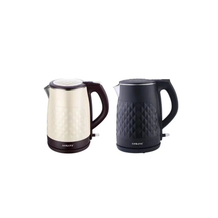 غلاية سوكاني 2200 وات سعة 1.5 لتر بقاعدة منفصلة | Sokany electric kettle 2200W 1.5L with detachable base for fast water boiling.
