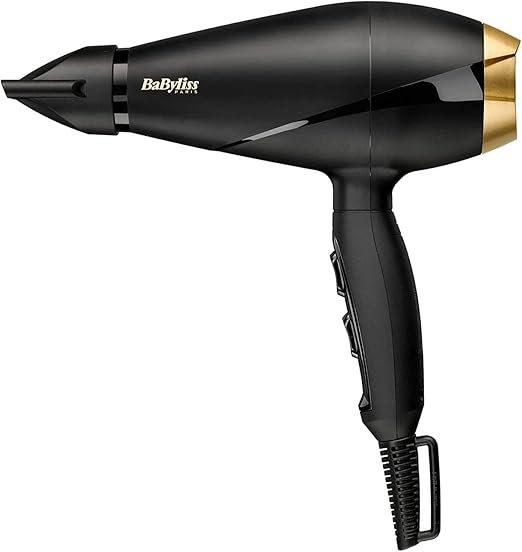 BaByliss Hair Dryer | 2000w Long-life Salon AC Motor With 2 Heat / 2 Speed Settings + Cold Shot| 2.8m Salon Length Power Cord | 100km/hour Air Speed, Removable Rear Filter | 6704E(Black)