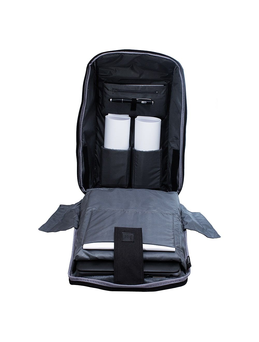 L'AVVENTO Discovery Laptop Backpack fit up to 15.6â€? Laptops ,Padded Tablet and iPad Compartment - Gray