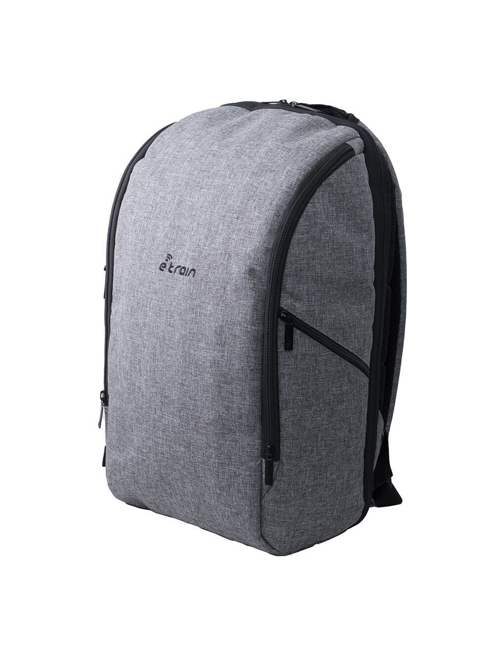 Etrain Laptop Backpack Made by High Quality Nylon Material, Fits Up to 15.6 Gray