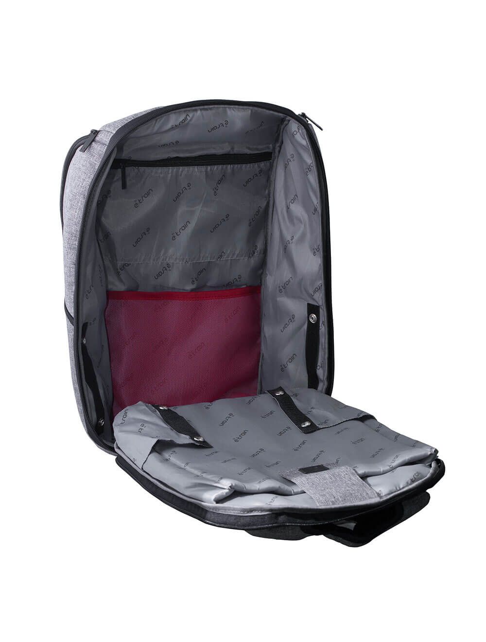 Etrain Laptop Backpack Made by High Quality Nylon Material, Fits Up to 15.6 Gray