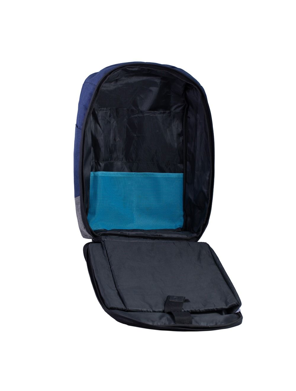 E-train (BG82L) Laptop Backpack with Zipper Puller fits up to 15.6" - Blue*Gray