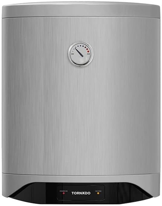 Tornado Electric Water Heater 40 Liter - Enamel - LED lamp - Silver - TEEE-40MS