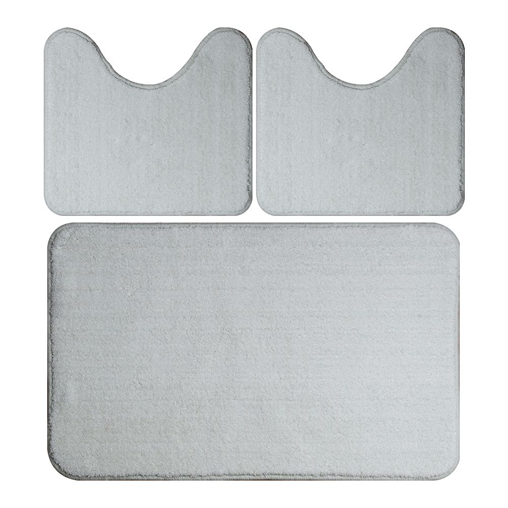 Dubai bathroom mat Three-piece bathroom set Size: (2)45x50+(1)50x80 سجاد اطقم حمام ماك كاربت النساجون الشرقيون دبي 3قطع