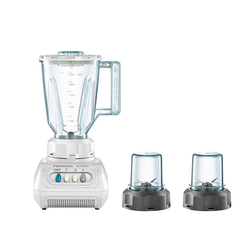 خلاط تورنيدو 250 وات سعة 1.5 لتر مع مطحنتين وضمان سنة وتوصيل متاح، Tornado blender 250W with 1.5L jar and 2 mills.