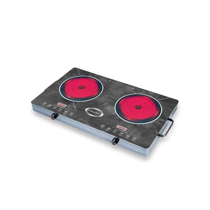 بوتجاز سوكاني 3500 وات 2 عين ديجيتال قوي | SOKANY 2 Burner 3500W Digital Hot Plate for efficient cooking