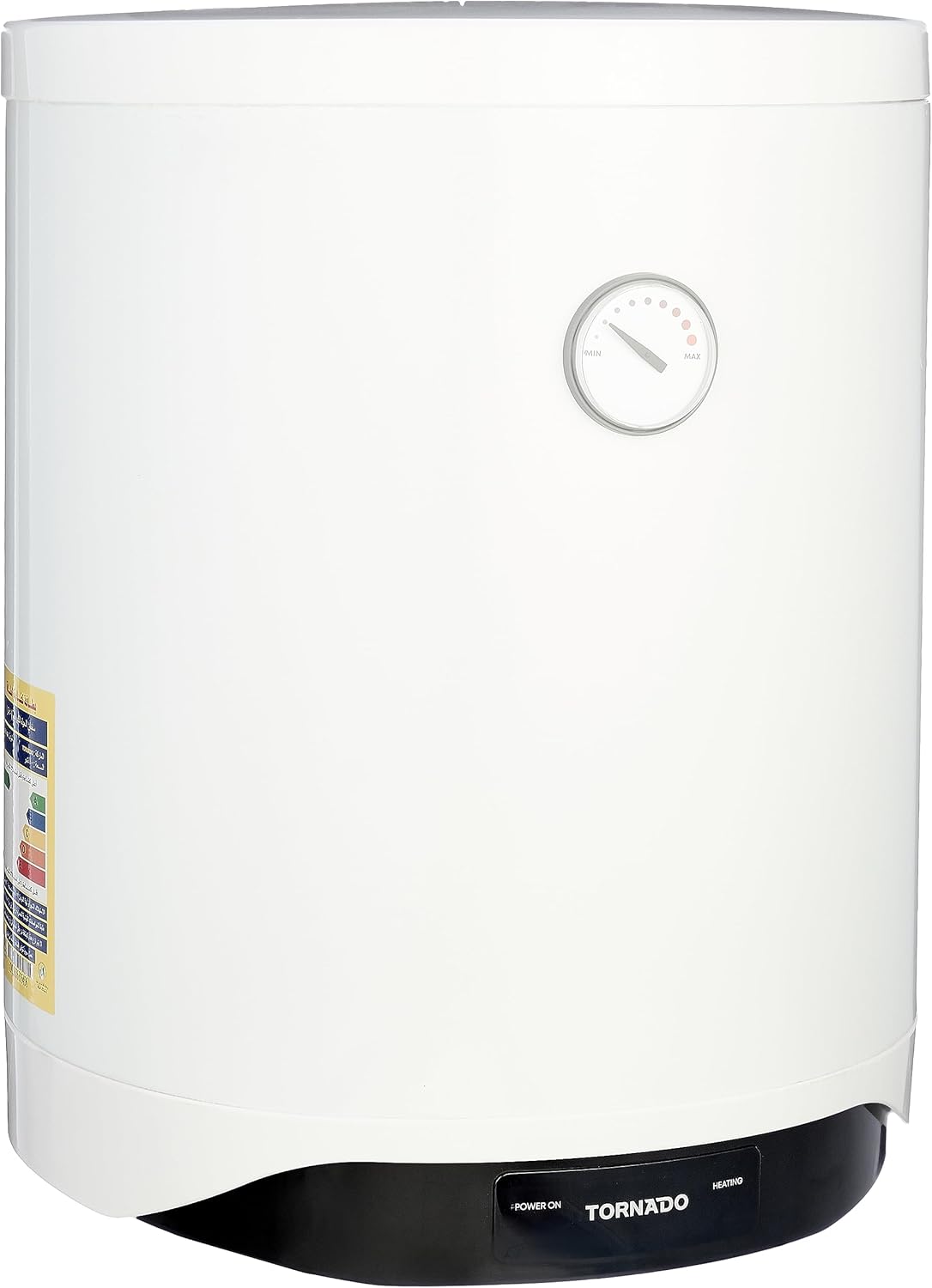 TORNADO Electric Water Heater 30 Liters, Enamel, LED Bulb, White TEEE-30MW