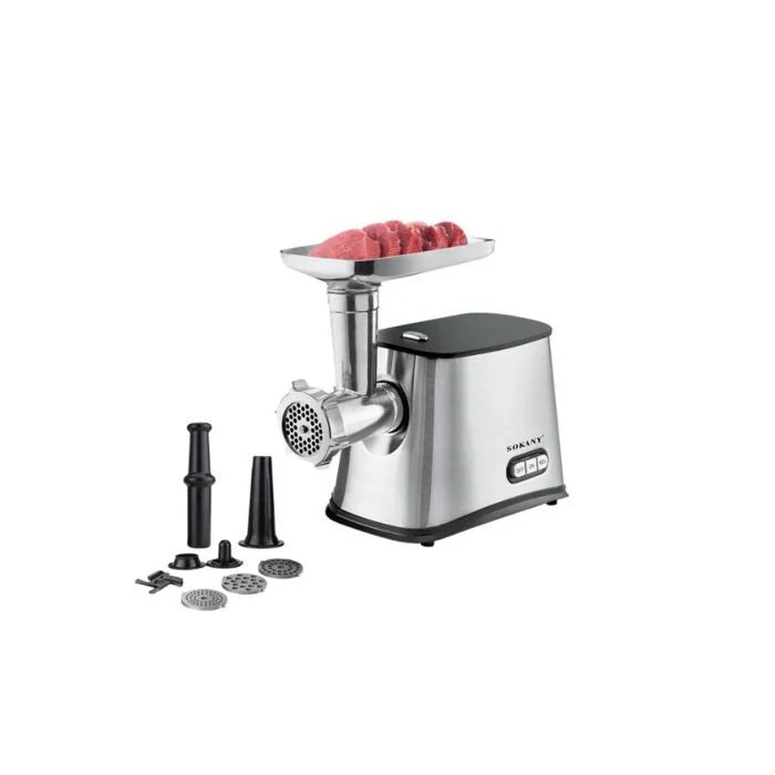 مفرمه لحم سوكانى 3300 وات SK-06032 استانلس قوية، Sokany meat grinder 3300W with 3 blades dual speed for efficient meat grinding