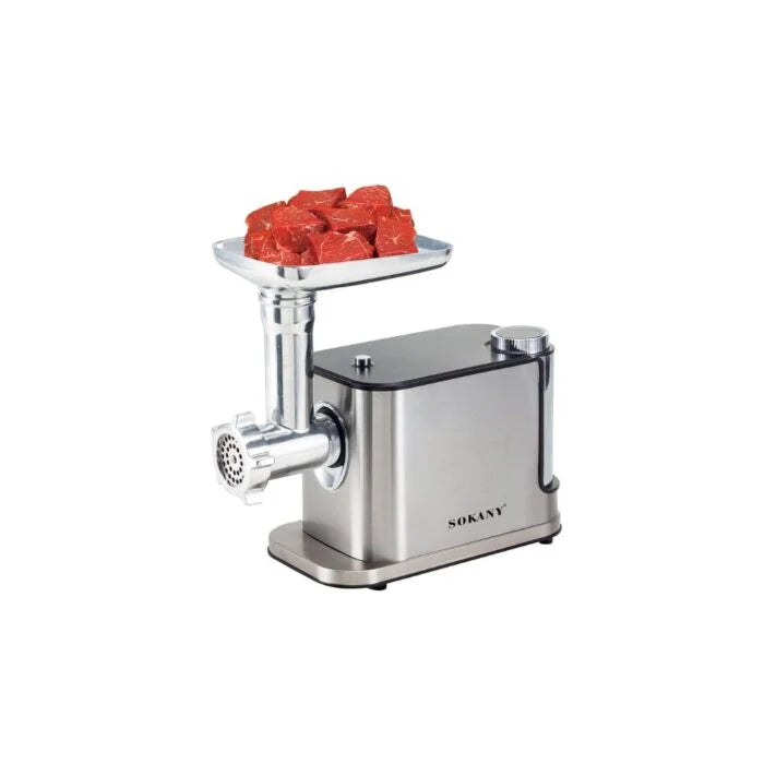 مفرمه لحم سوكانى 3600 وات ديجيتال SK-06030 قوية، Sokany meat grinder 3600W digital with 3 speeds and 5 plates for professional grinding