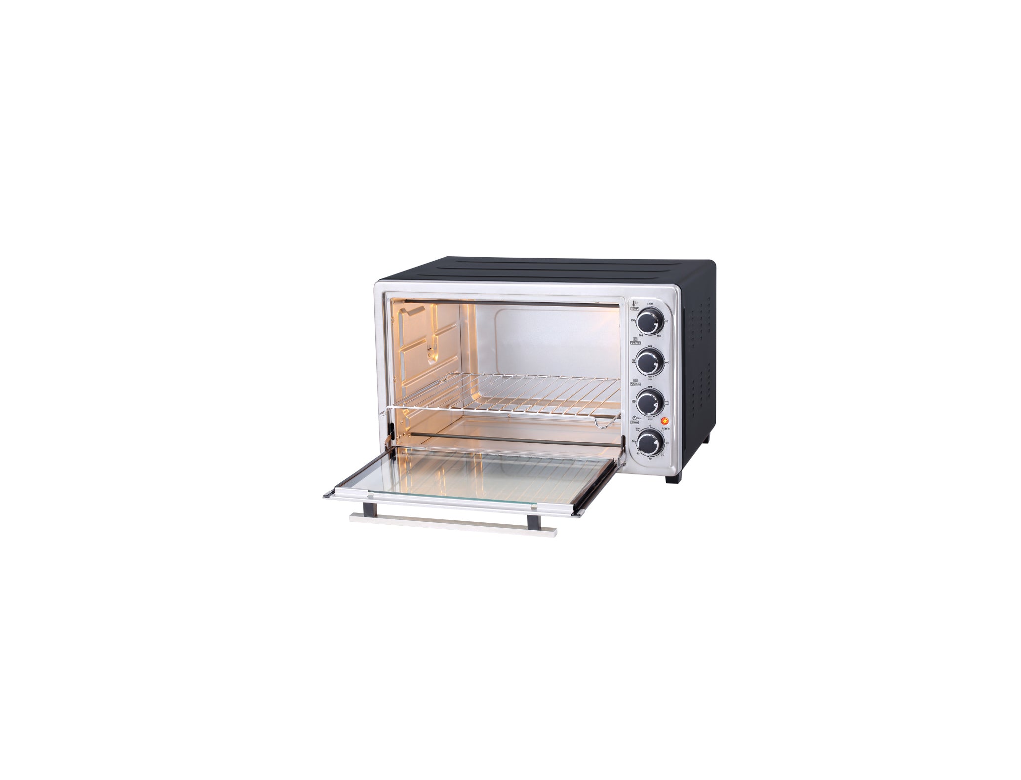 IDO Electric Oven, 50 Liter, 2000 Watt, Black and Silver - TO50DG-SV