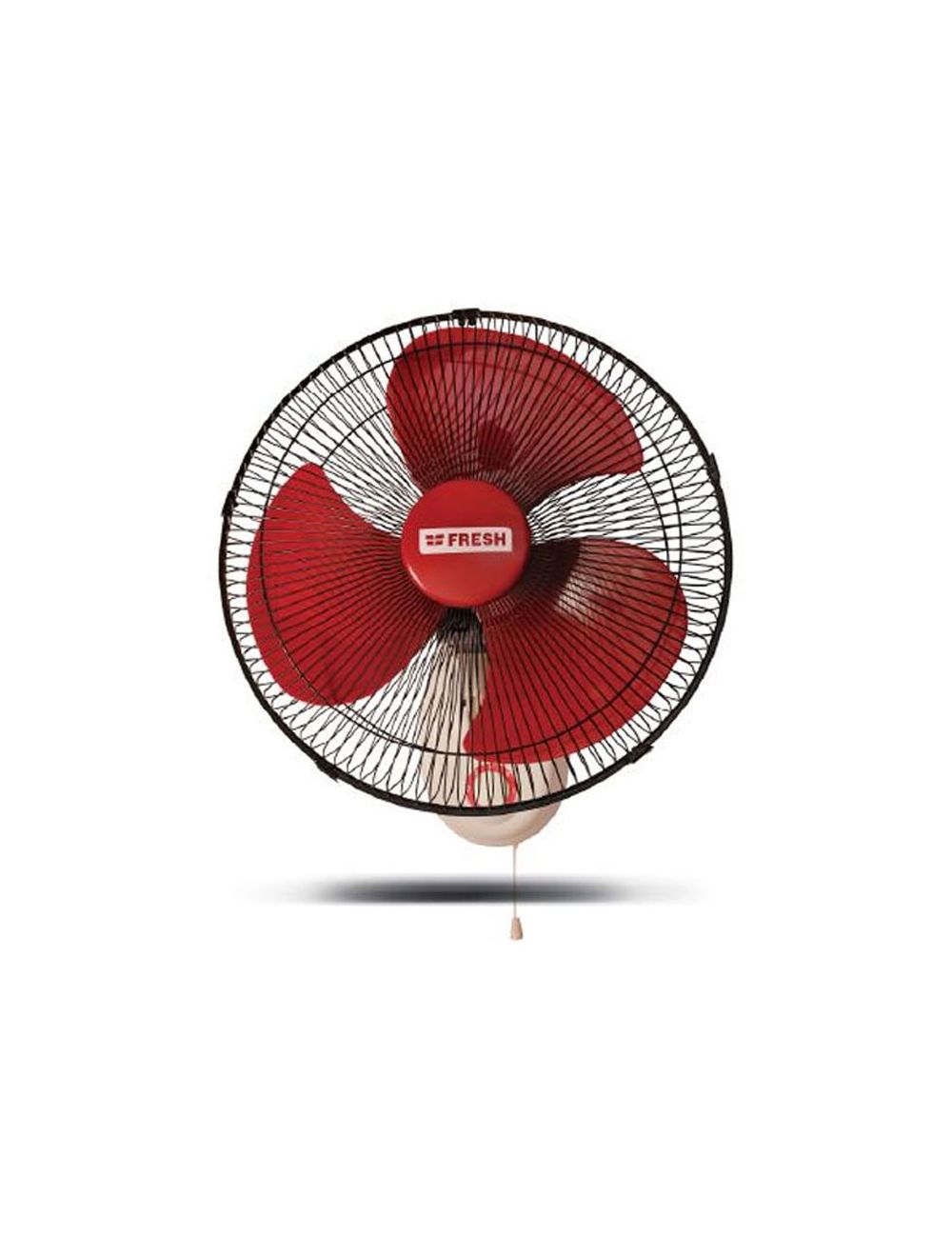 Fresh Briliant Wall Fan 16 inch With 3 Speed - 3 Blades - Red