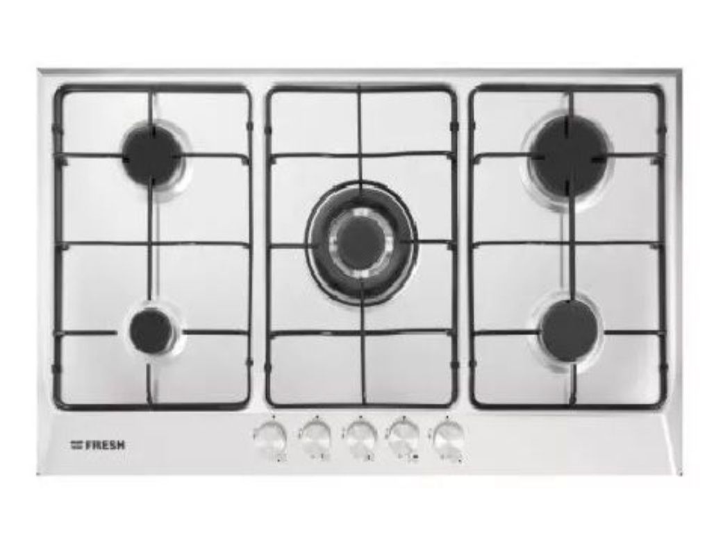 مسطح فريش غاز بلت إن HAFR90CMS 90 سم 5 شعلات ستانلس مع أمان كامل – Fresh built-in gas hob 90 cm with full safety.