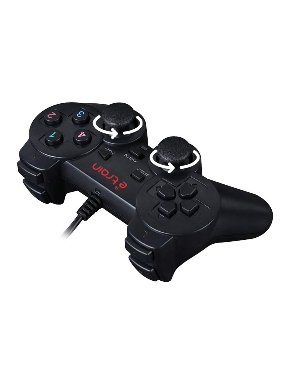 E-train (GP002) Game Pad USB 1 Hand with Dual Analog Vibration EJ-03 -GP002 - Black