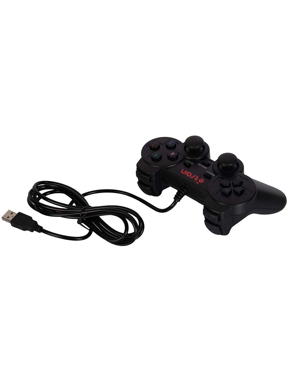 E-train (GP002) Game Pad USB 1 Hand with Dual Analog Vibration EJ-03 -GP002 - Black