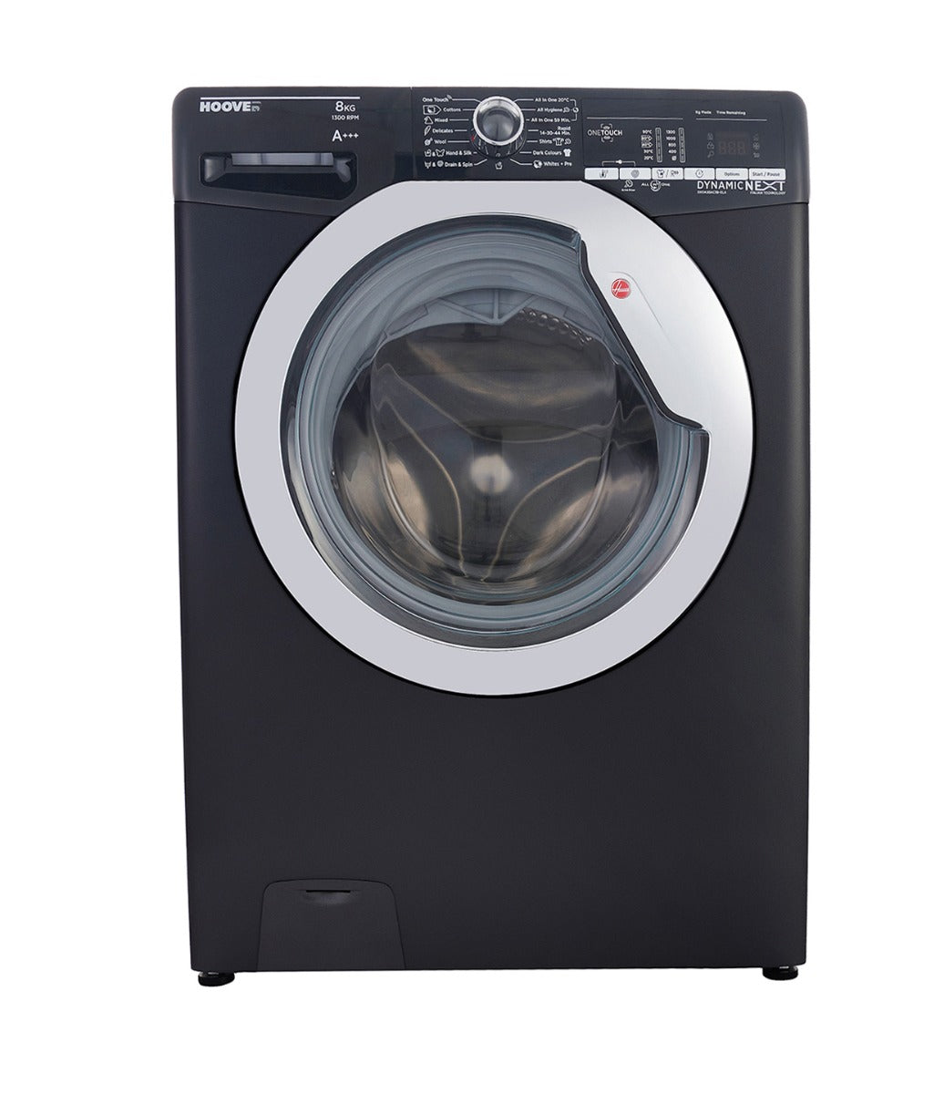 HOOVER Washing Machine Fully Automatic 8 Kg, Black DXOA38AC3B-ELA