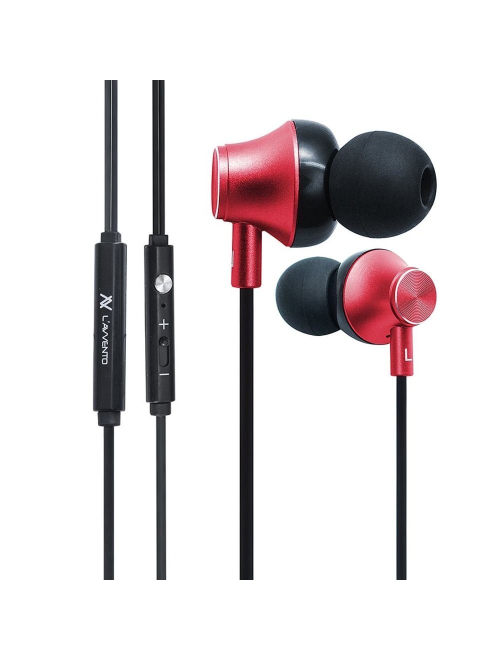 L'avvento (HP08R) Metal Earphone with Microphone - Red