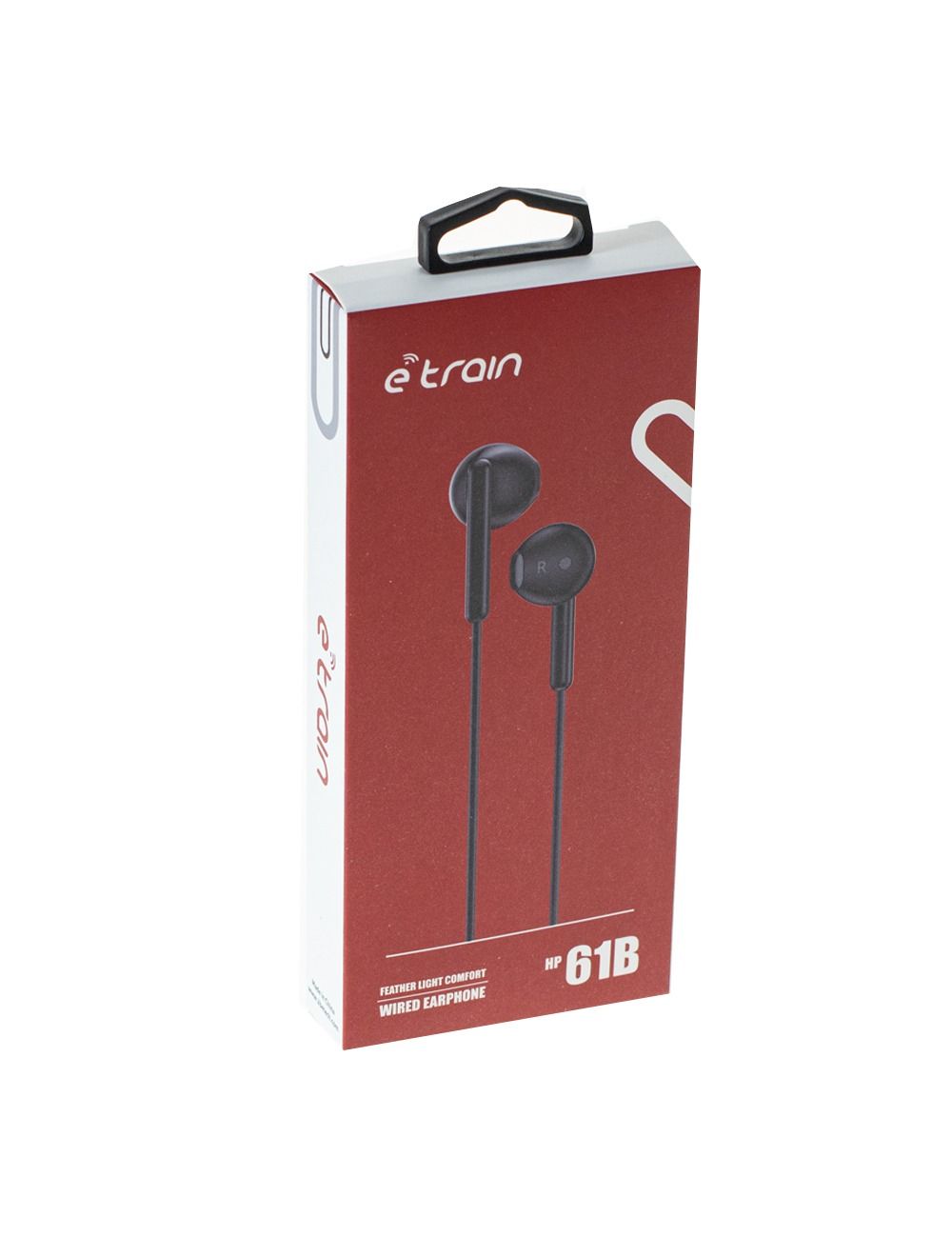 Etrain Feather light comfort Wired Earphone Black