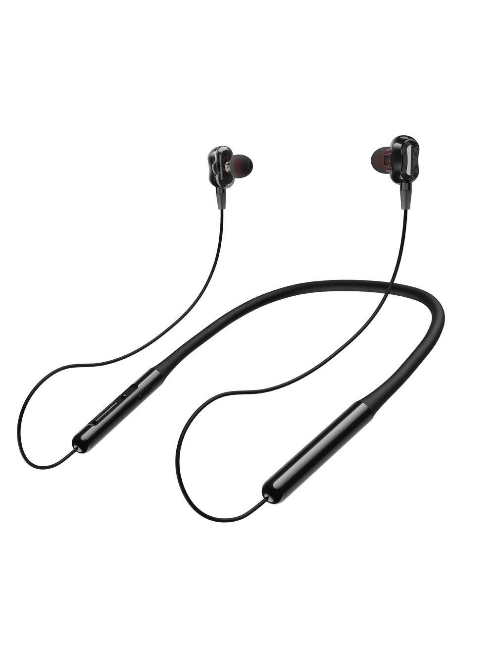 L'AVVENTO (HP65B) Neckband Dual Drive Bluetooth Wireless Earphones Waterproof - Black