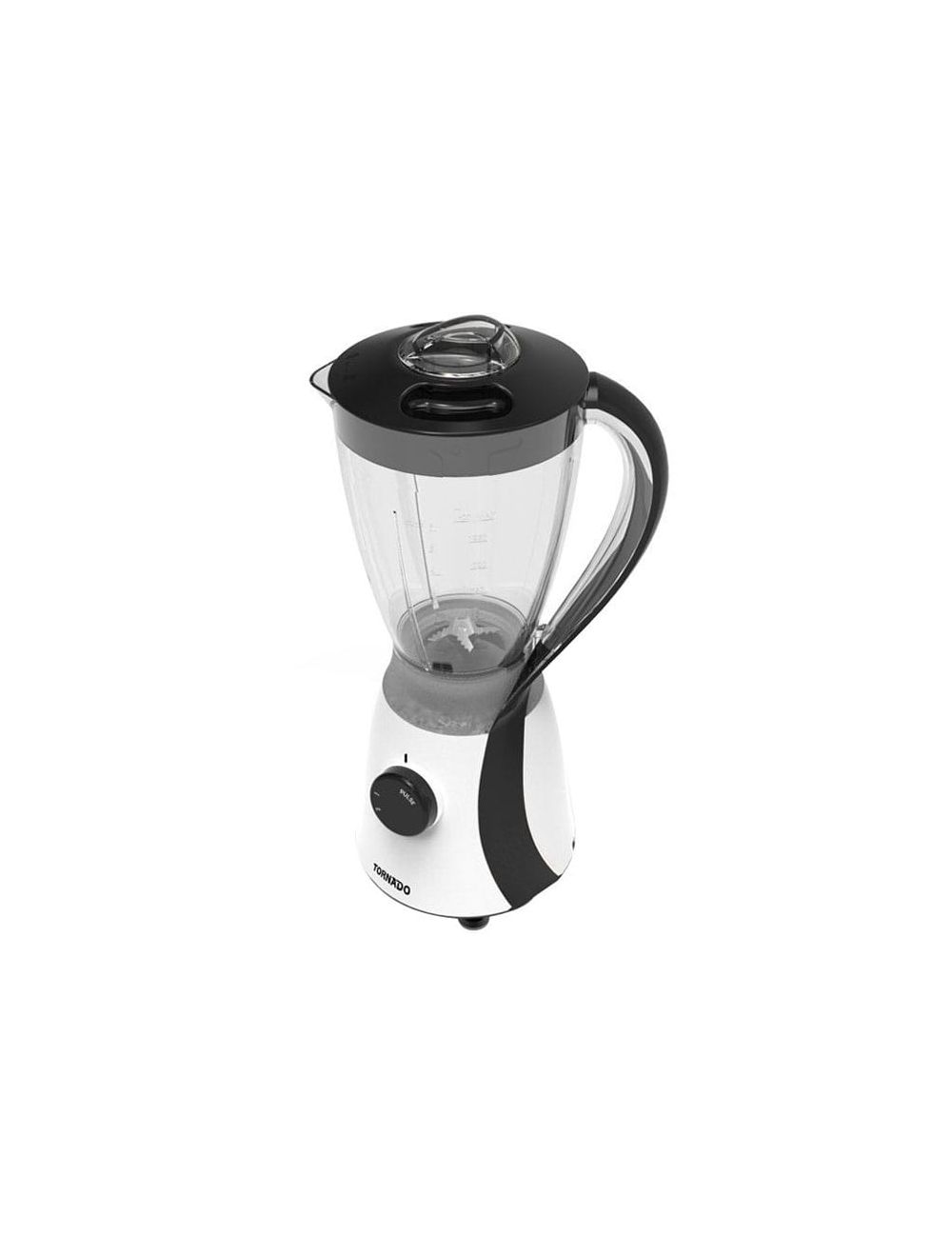 TORNADO Electric Blender 600 Watt, 1.5 Liter, 2 Mills, Black TB-600/2