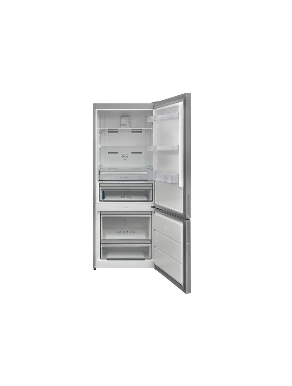 Tornado Refrigerator 430 Liter No Frost Digital with Bottom Freezer Advanced 2 Doors - Shiny Silver - RF-452BVT-SLS