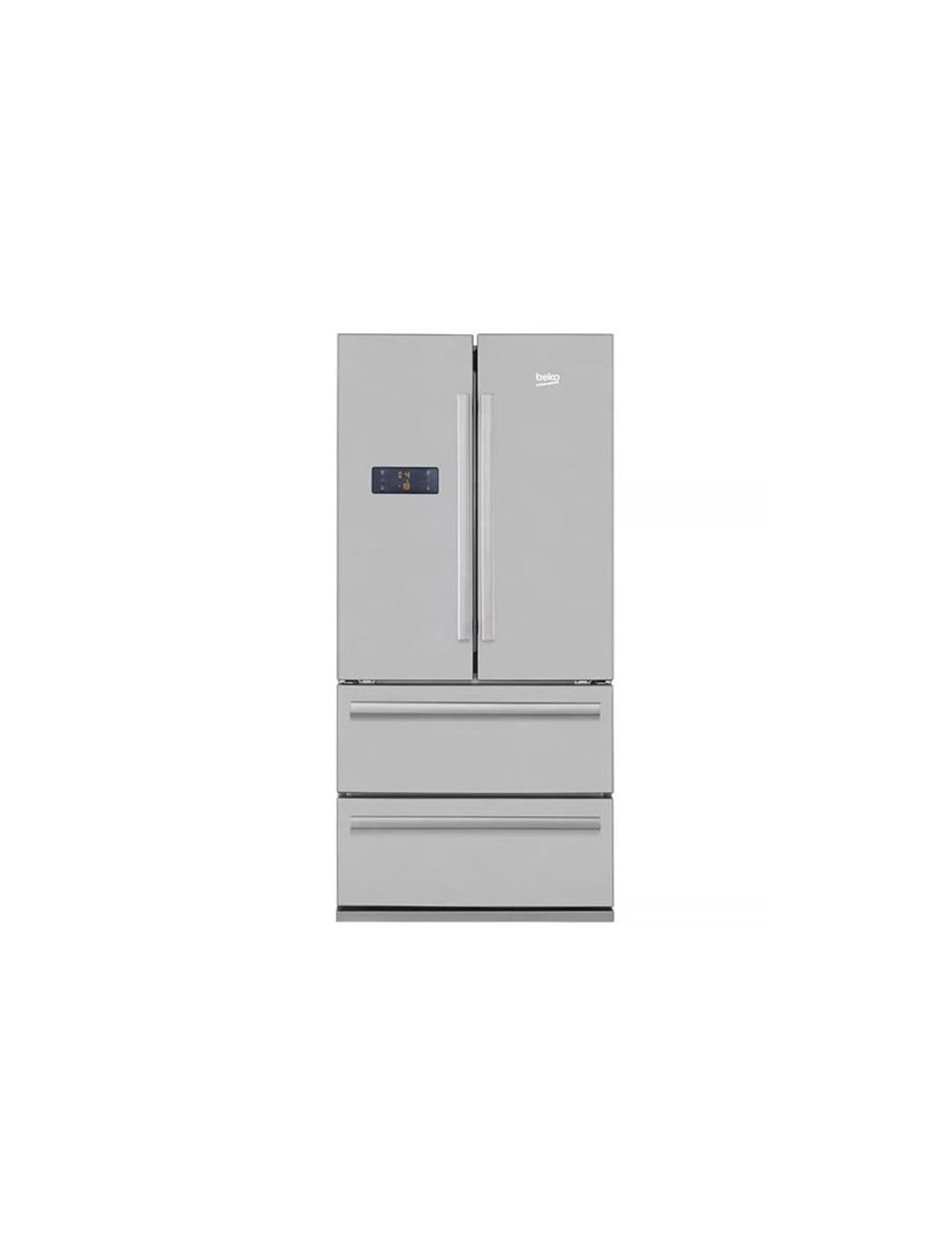 Beko gne60500x no frost stainless steel refrigerator with digital touch screen, 2 doors and 2 drawers, 539 liters - silver