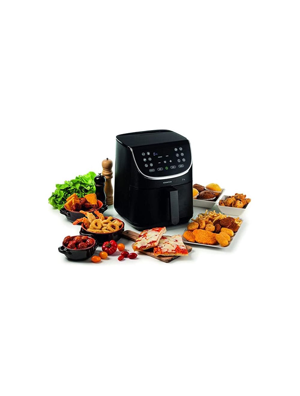 Kenwood Air Fryer 1800 Watt 7 Liters - Black - HFP80.000BK   (International Warranty)