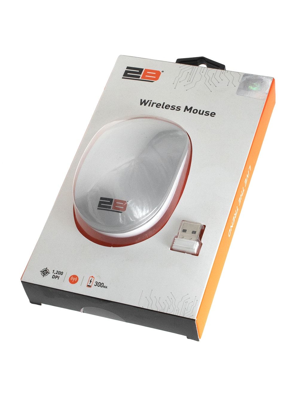 2B Wireless 2.4G Mouse With Movable Cover White*Silver