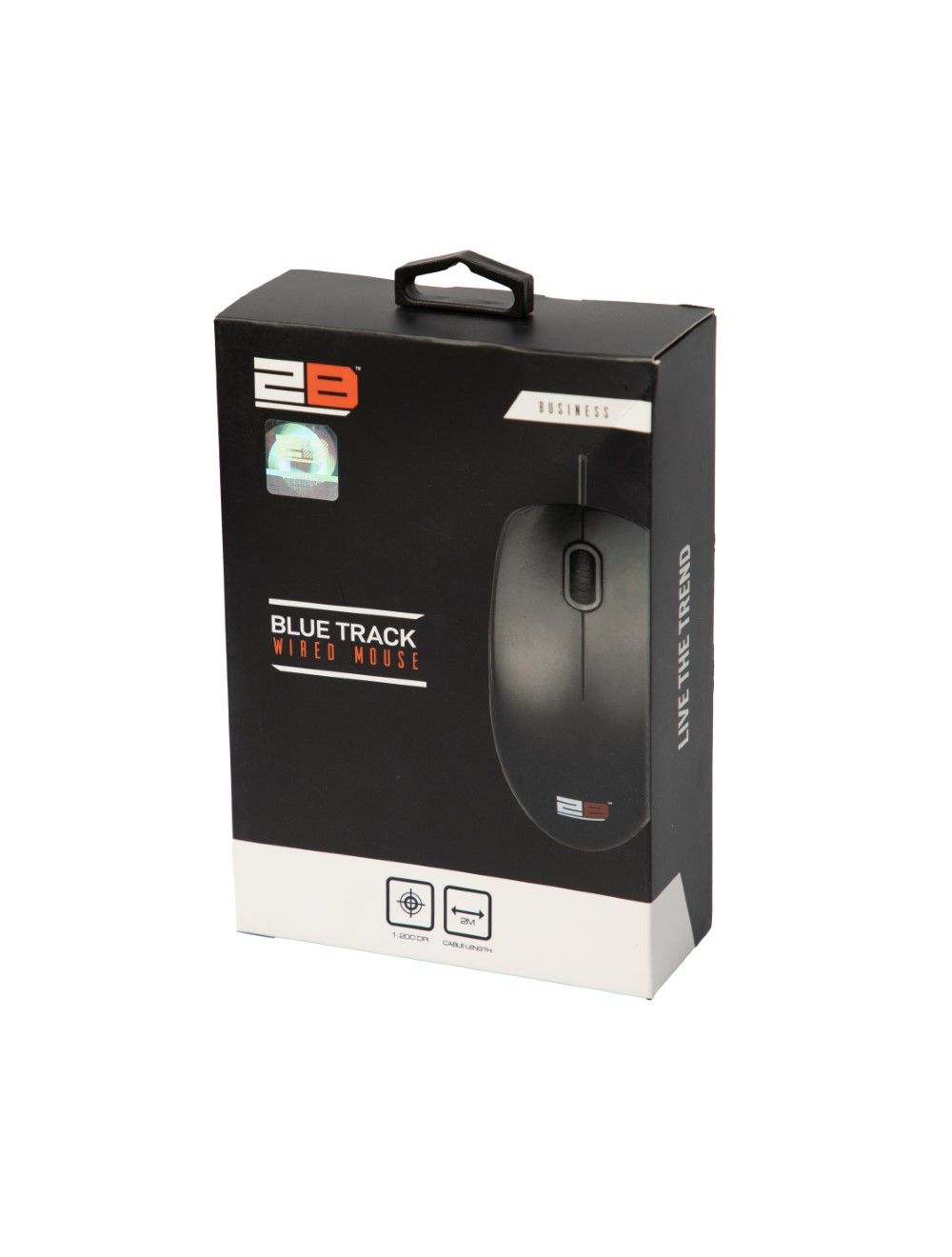 2B (MO663) - BlueTrack Wired Mouse - 2M - Black