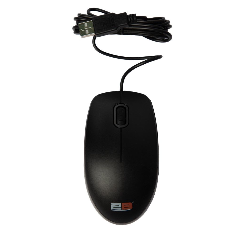 2B (MO663) - BlueTrack Wired Mouse - 2M - Black