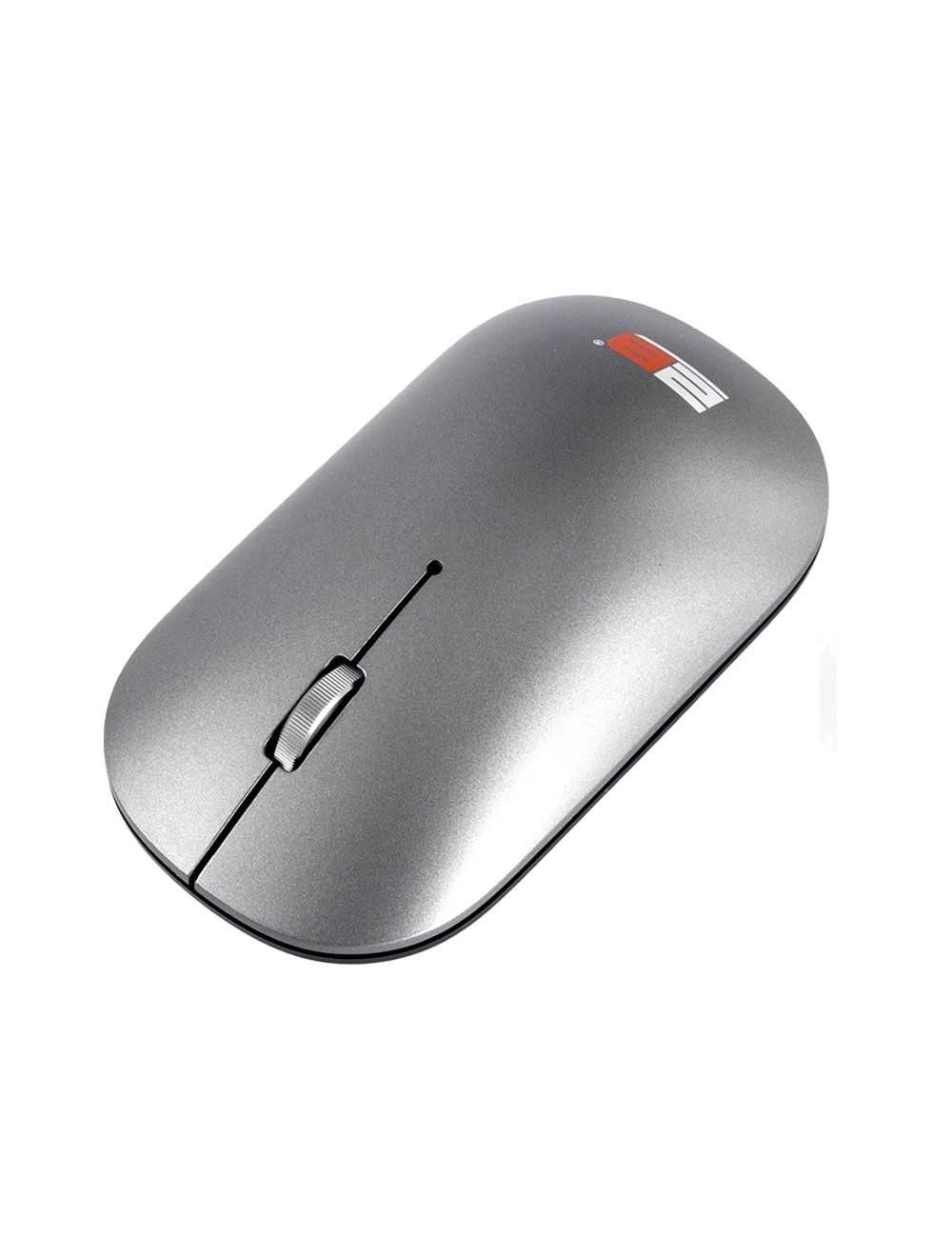 2B 2.4GHz Slim Wireless Optical Mouse with Blue Light, Silent Click 600/1200/2400/4000 DPI - Silver color