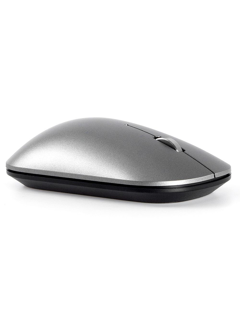 2B 2.4GHz Slim Wireless Optical Mouse with Blue Light, Silent Click 600/1200/2400/4000 DPI - Silver color