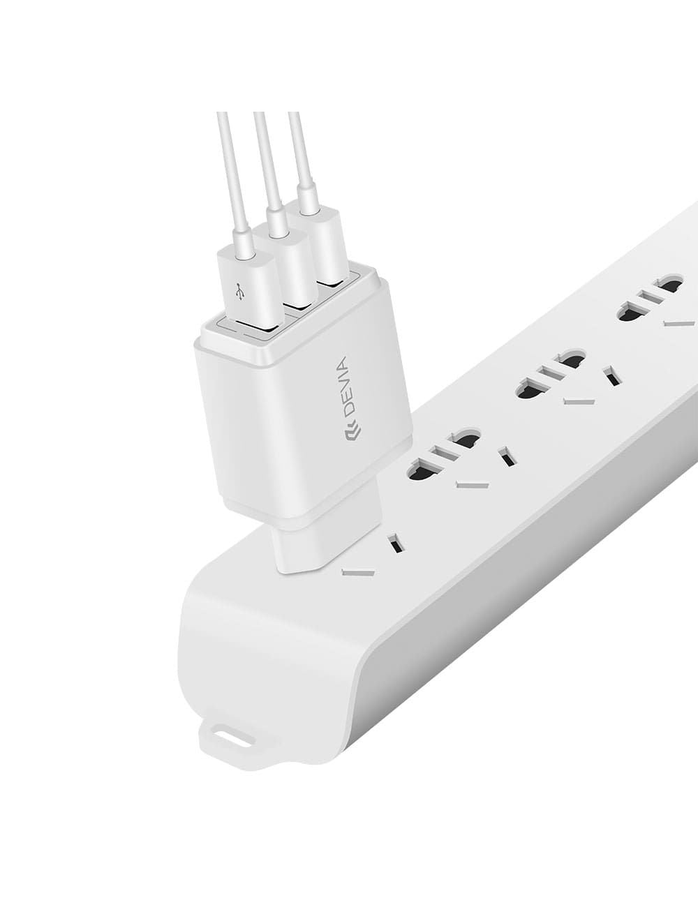 Devia Smart series USB 3 Ports Charger - White