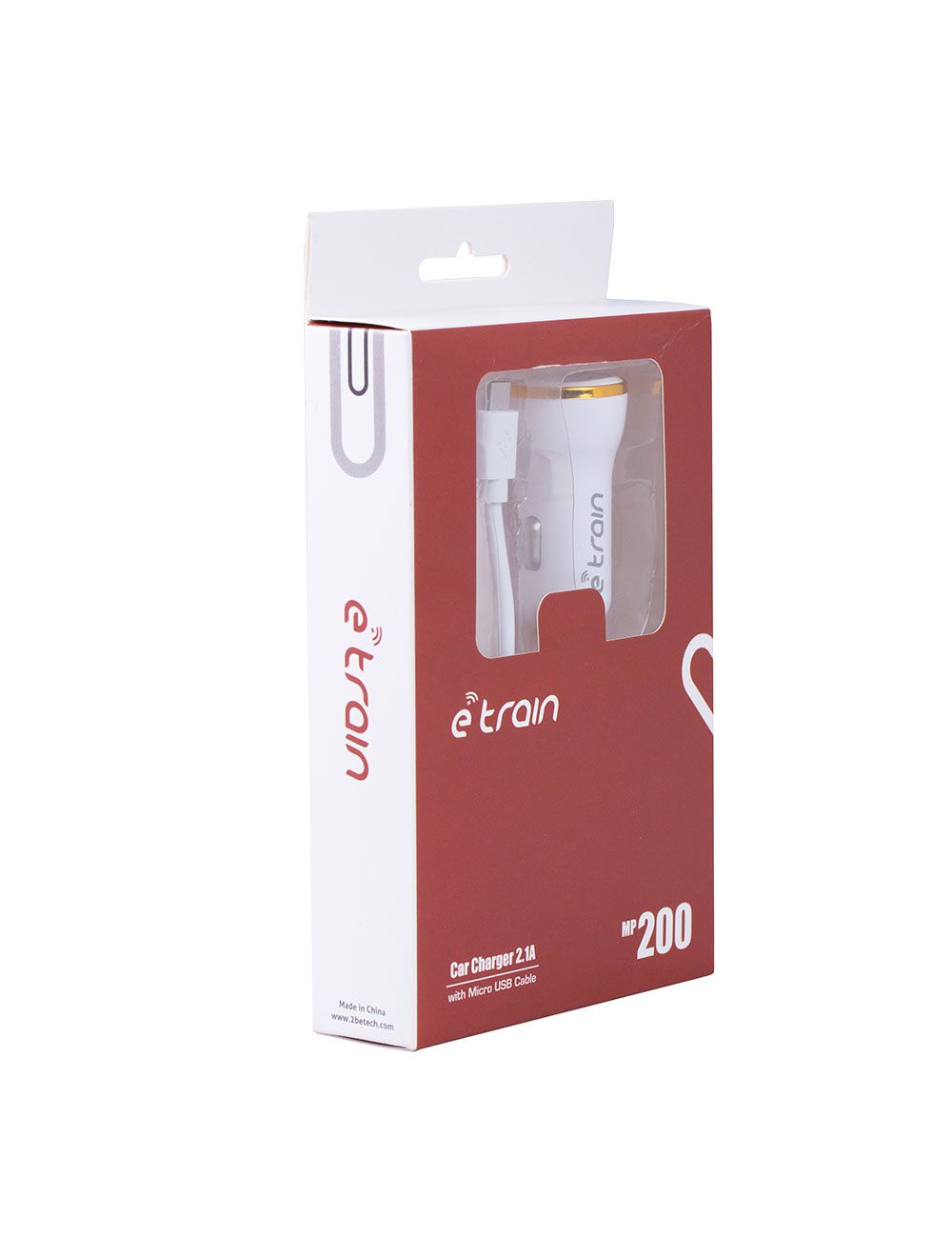 E-train MP200 Car Charger White اي ترين شاحن ابيض