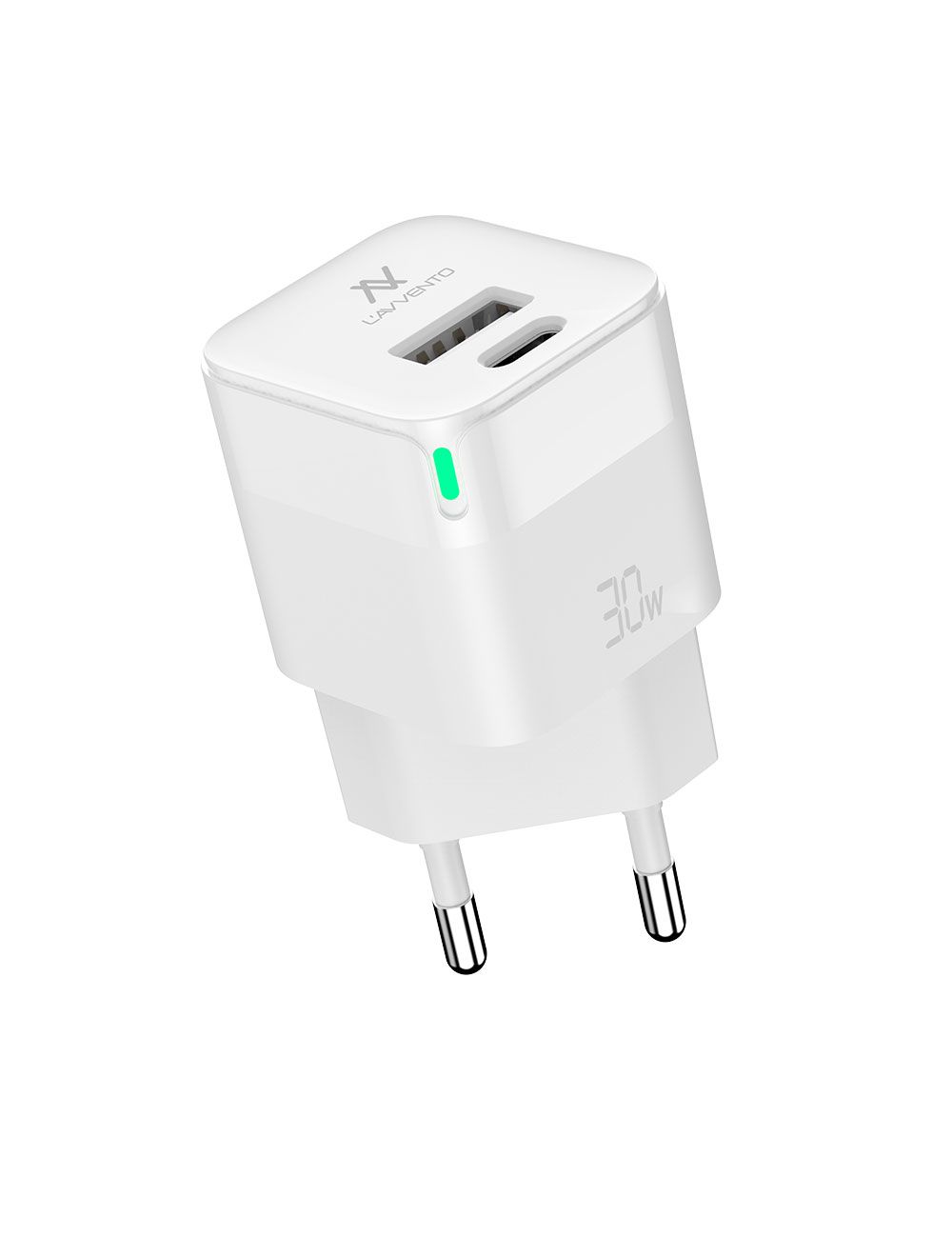 Lavvento (MP377) Mini Gan Home Charger 30W - White