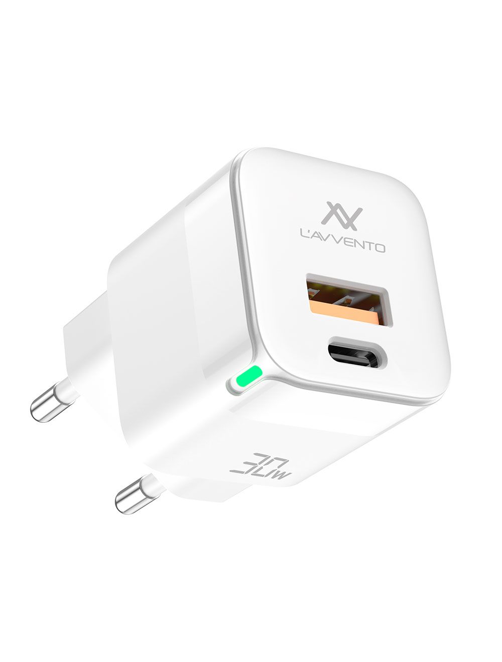 Lavvento (MP377) Mini Gan Home Charger 30W - White