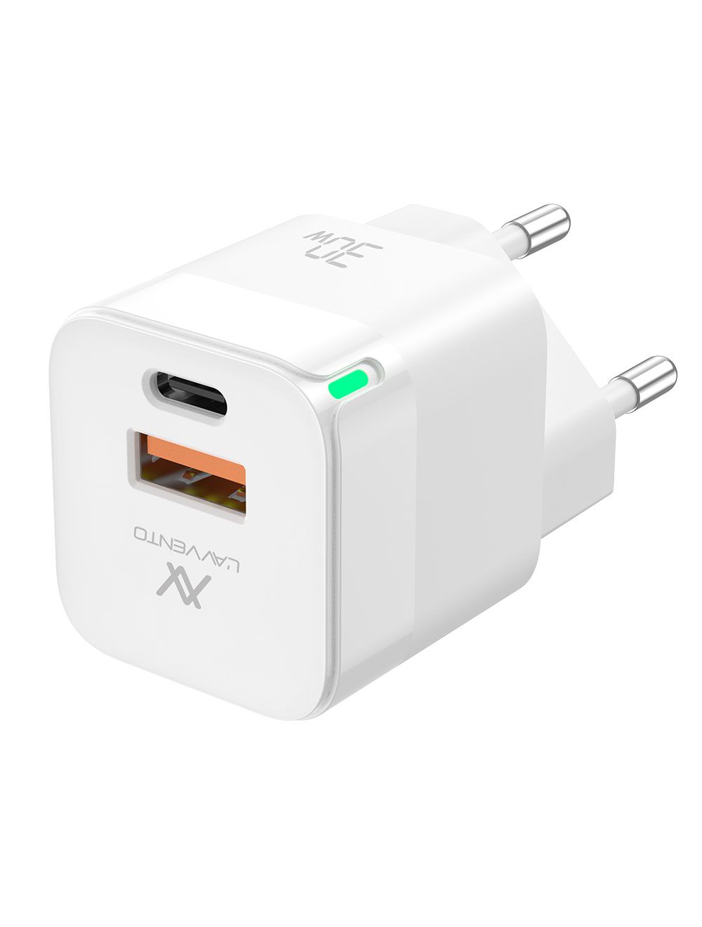 Lavvento (MP377) Mini Gan Home Charger 30W - White