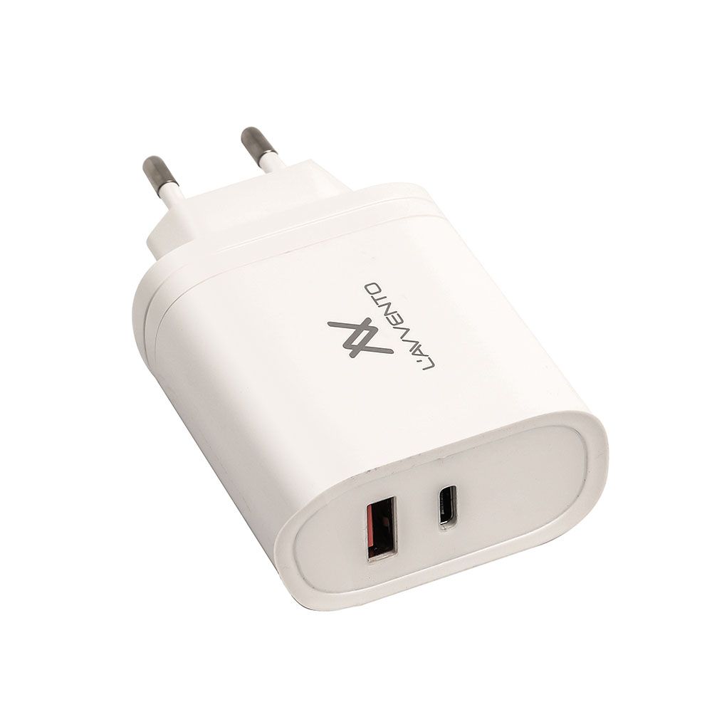 L'AVVENTO (MP555) Home Charger 36W QC3/PD with Type-C Cable 60W - White