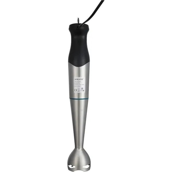 هاند بلندر سوكاني 1200 وات بسعة 800 مل وسرعتين للخلط لتحضير الطعام بسهولة | Sokany 1200W hand blender 800ml with 2 speeds for easy kitchen blending.