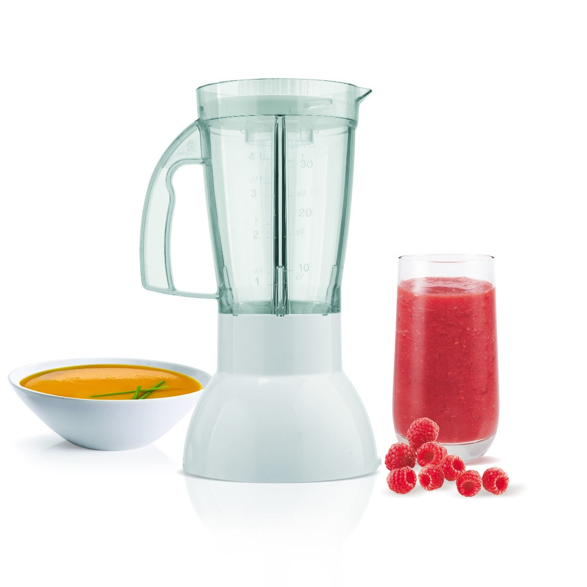 Moulinex blender and chopper, 800 watts, 1 liter capacity