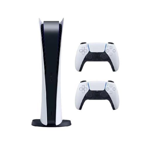 PS5 Sony PlayStation 5 Console Digital Edition, 1TB SSD, with 2 Dual Sense Wireless Controllers