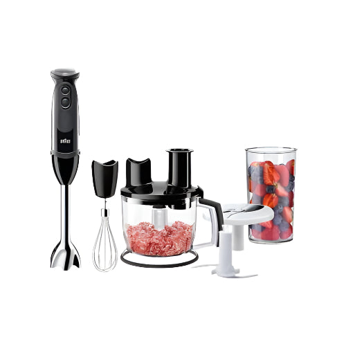 اكتشف خلاط braun multiquick 5 سعة 1.5 لتر، 1000 وات، ملحقات متعددة وسرعات متنوعة، مثالي لكل مطبخ | Braun MultiQuick 5 hand blender 1000W, 1.5L