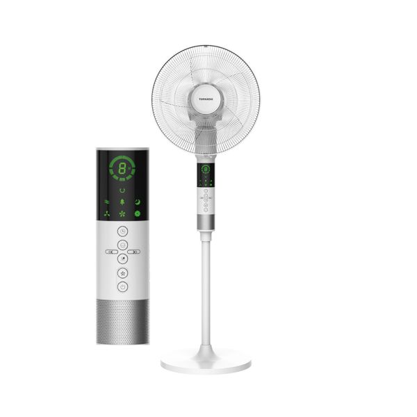 مروحة استاند تورنيدو 16 بوصة 5 ريشة ريموت أبيض EFS-360/903GW توفر هواء قوي وكفاءة عالية للطاقة مع ضمان 5 سنوات – Tornado stand fan 16 inch white.