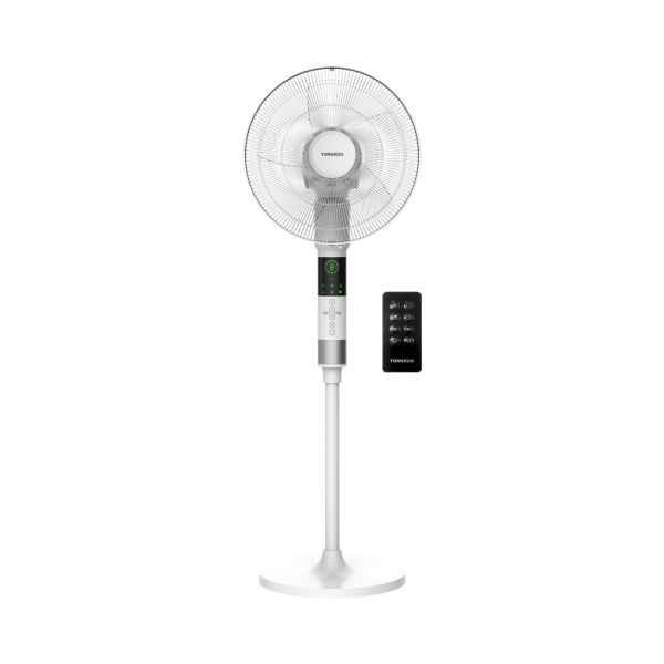 مروحة استاند تورنيدو 16 بوصة 5 ريشة ريموت أبيض EFS-360/903GW توفر هواء قوي وكفاءة عالية للطاقة مع ضمان 5 سنوات – Tornado stand fan 16 inch white.