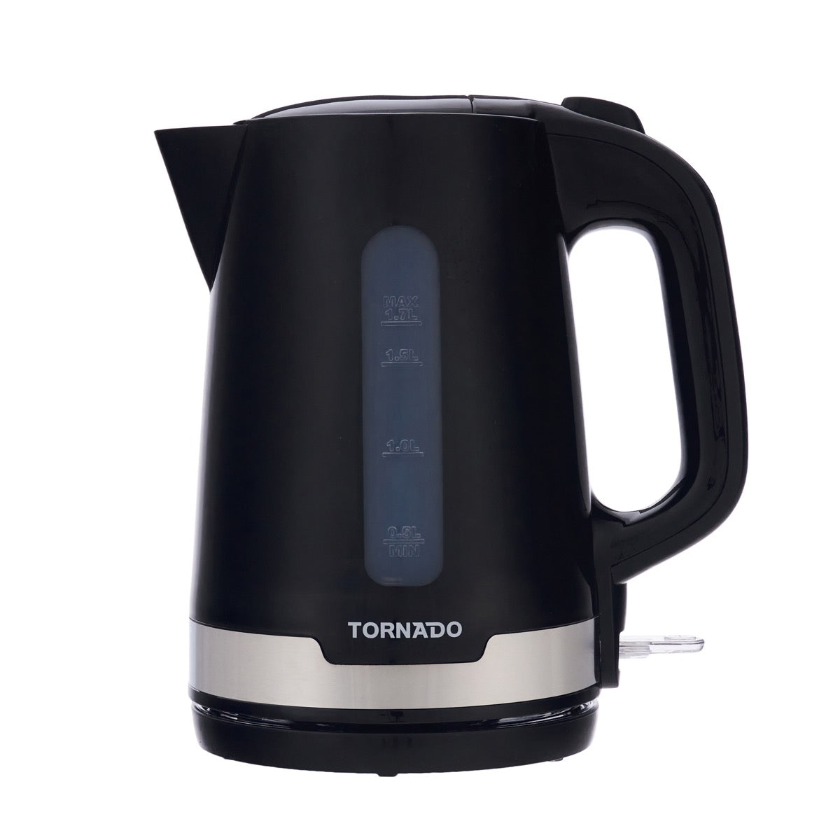 TORNADO Plastic Kettle, 1.7 Liter, 1850-2200 Watt, Black TKP-2217-B