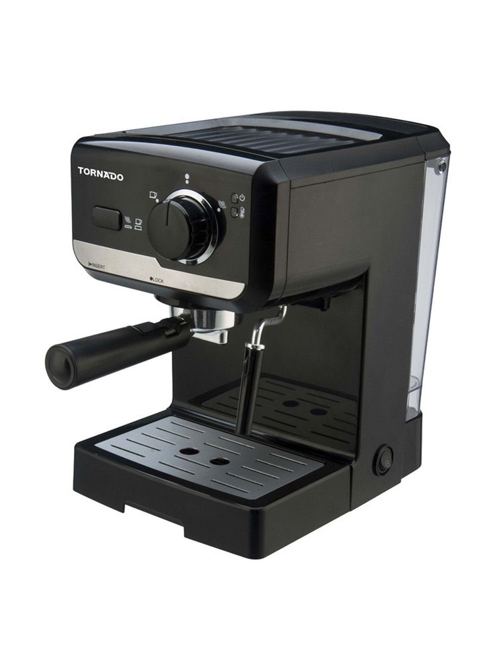 TORNADO Manual Espresso Coffee Machine 15bar 1.25L Black TCM-11415-B