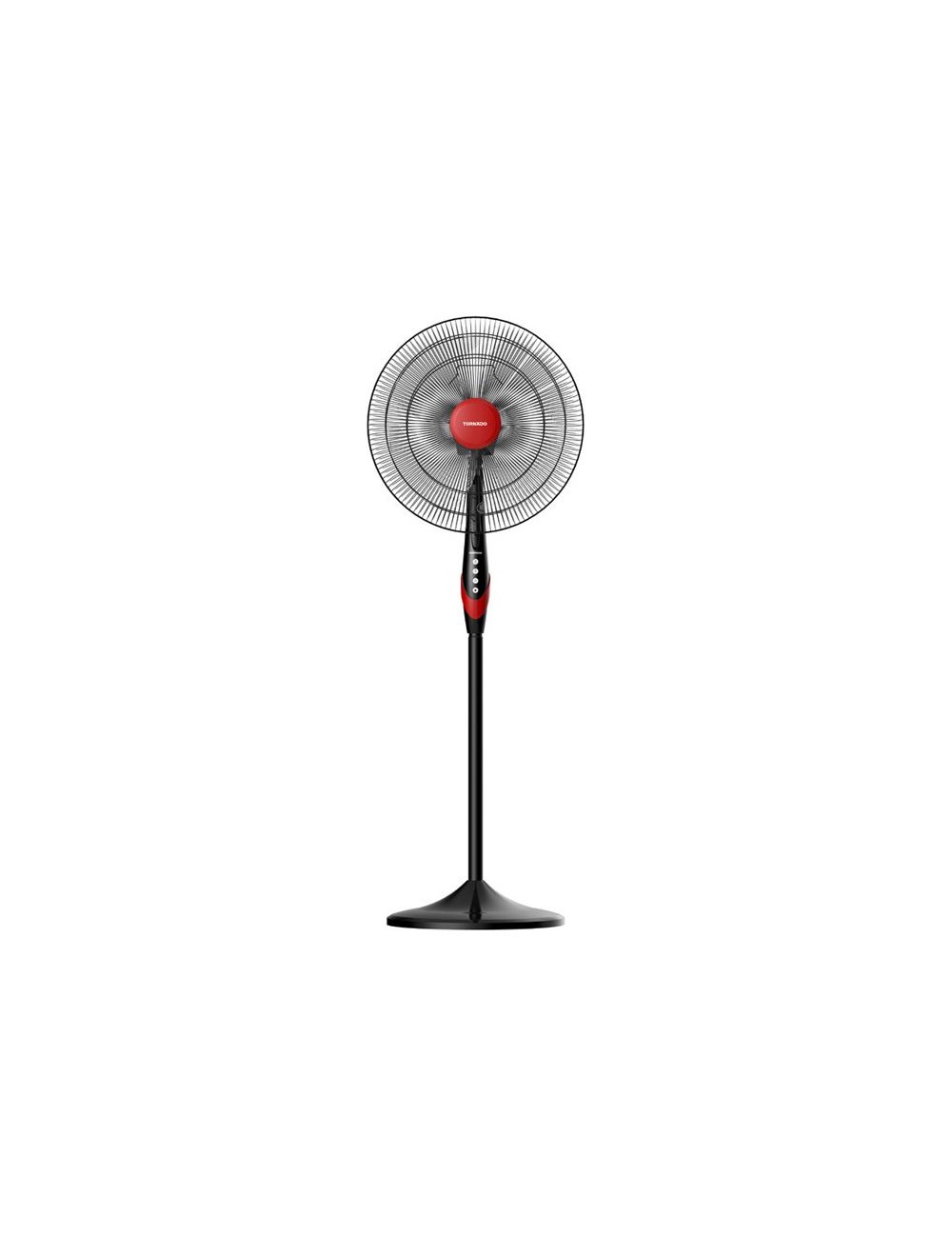 Tornado Stand Fan 18 inch Without Remote Control 4 Blades and 3 Speed - Black - TSF-18XW